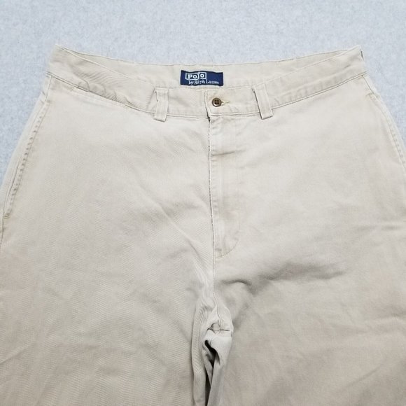 Polo Ralph Lauren Pants Mens‎ 34x32.5 Beige Khakis Pockets Casual - Picture 2 of 8